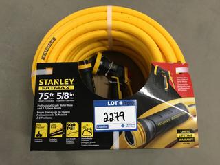 Stanley Fat Max BDS7828 Professional Grade Water Hose 75ft-5/8in and 8 Pattern Nozzle.