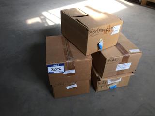 (5) Boxes of Left/Right Suspension Bracket Cover Caps, Approx. 200 Per Box.