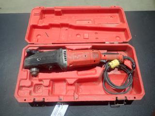 Milwaukee Super Hawg 120V 1/2in Heavy Duty Right Angle Drill. SN 407DD1525015