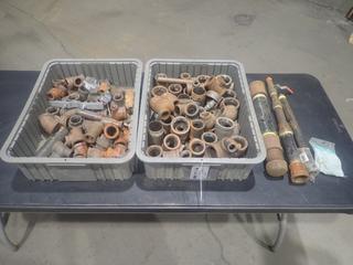 Qty Of Assorted Pipe Nipples, Unions, Tees, 45's, Caps And Reducers