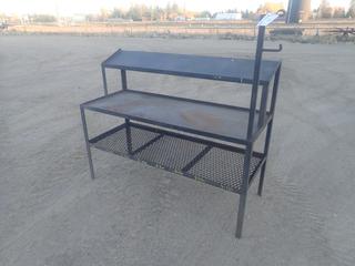 63in X 24 1/2in X 32in Steel Work Bench w/ 48in Overall Height