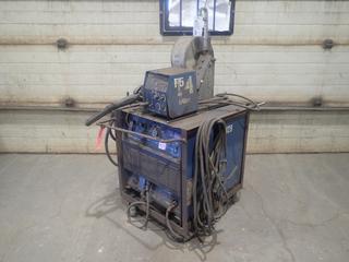 1997 Miller Dimension 302 230/460/575V 3-Phase CC/CV.DC Welding Power Source, SN KH336962 C/w Cable And Miller Model S-64 24V Wire Feeder, SN KH360769 *Note: Working Condition Unknown, Stick Do Not Work As Per Owner*