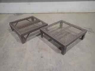 (2) 24in X 24in X 8in Steel Platforms