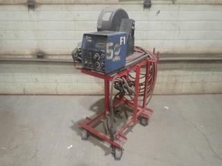 1997 Miller Model S-64 60 Series 24V Wire Feeder C/w Cart And Hose. SN KH371622 *Note: Working Condition Unknown*