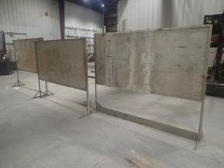 (2) 8ft X 77in And (1) 8ft X 6ft Dividers *Note: Holes In Plywood*