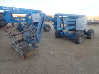 2002 Genie Model Z-45/25 500lb Cap. 4X4 Articulated Manlift C/w 45ft 6in Max Platform Height, 25ft 3in Max Platform Reach, Deutz Model F3L1011F 2.049L Diesel Engine, 72in X 28in Platform And 14-17.5NHS Tires. Showing 5128hrs. SN Z4525-19778 *Note: No Key, Running Condition Unknown*