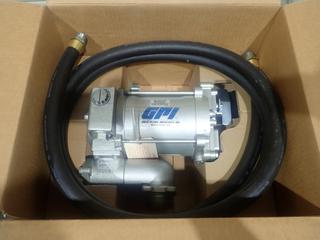 GPI Model M-3120-AL 115V 20GPM Fuel Transfer Pump C/w Automatic Nozzle And 12ft X 3/4in Hose. SN B52254562 *Unused*