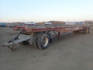 Trailmobile 45ft X 8ft Highboy Trailer C/w S/A Converter Dolly, 11R22.5 Front And 10.00-20 Rear Tires. VIN S3725 *Note: Some Boards On Deck Need To Be Replaced, Front Frame Cracked*