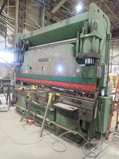 Cincinnati 230CB X 10ft 230V 3-Phase 12ft Press Brake C/w 230-Ton Max Cap., 10in Max Stroke And Qty Of Assorted Dies. SN 43109 *Note: Buyer Responsible For Loadout, This Item Is Located @ 6614 50Ave Lloydminster, For More Information Contact Tony @780-935-2619*