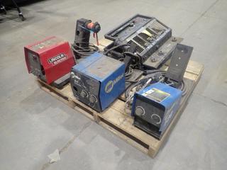 (2) Miller 24V Wire Feeders, (1) Lincoln Electric LF-74 Wire Feeder And (2) Front Panels To Fit Miller Dimension 302 Welding Power Source *Note: Parts Only*