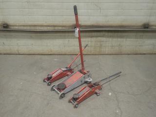 (2) Motomaster 2-Ton And (1) Unknown Cap. Hydraulic Floor Jacks