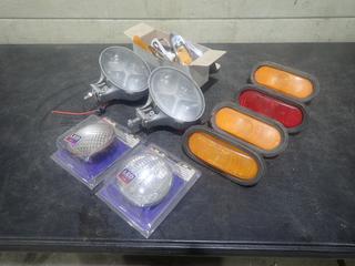 Qty Of Marker Lights, Grote LED Lights, Signal Lights And Assorted Lights