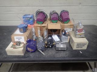 Bypass Valve Regulator, Pressure Switch, (3) Honeywell Purple Peeper Flame Detectors, Transmitter, Internal Lock Off, Honeywell Burner Control And Assorted Supplies