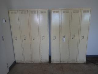 (2) Banks Of Lockers w/ 4-Doors *Note: Located Upstairs Buyer Responsible For Loadout*