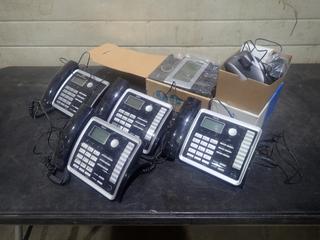 Qty Of (4) RCA 2-Line Phones, (2) Plantonics Sound Innovation And (1) Mitel Phone