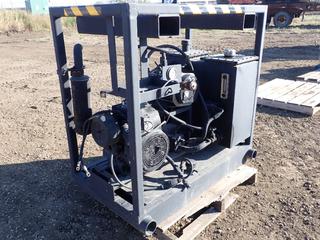 United Pipeline Systems Hydraulic Power Pack, Mod PGF c/w  Kohler 341 Gas Engine, Pow'R Guard Generator, Metal Cage w. Fork Pockets *Note: Working Condition Unknown* (PL0854)