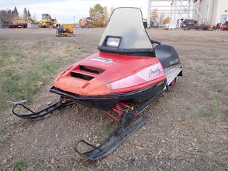 Polaris 340 Indy Lite Snowmobile c/w 2 Cylinder, 2 Stroke Engine, 4 Ft. Tracks, Showing 3,784 Miles, SN 1931535 *Note: Turns Over, Running Condition Unknown* (PL0489)