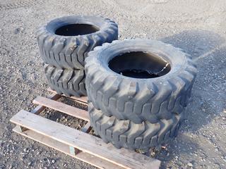 (4) Goodyear Super Single 10-16.5 NHS Skid Steer Tires (PL0571)