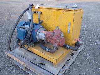 Dura Hydraulic Power Pump c/w Hydraulic Tank, 3 Ft. x 13 1/2 In. x 2 Ft., Hydraulic Fluid, Dura Electric Motor (PL0967)