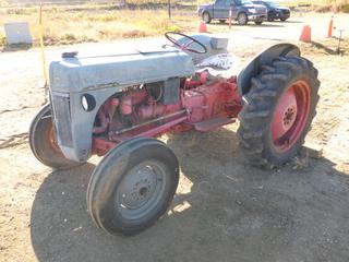 1948 Ford 8N 2WD Tractor c/w 4 Cyl, 23 HP, 4 Speed, 540 PTO, 3 Pt. Hitch, Coolant Heater, 12.4-28 Tires, SN 93915 *Note: Running Two Years Ago, May Need New Gas and Minor Work As Per Consignor* (PL0784)
