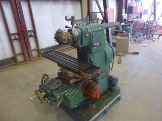 Brown & Sharp No.2 Universal Horizontal Milling Machine c/w 550 Volts, 5 HP, 10 In. x 40 In. Bed (Z)