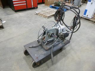 Hobart Olympic 60 Series 24V Wire Feeder C/w 4 Wheeled Cart, Cables, and Wire Wheel , 10A, 50/60H * Note: Working Condition Unknown* (P-1-1)