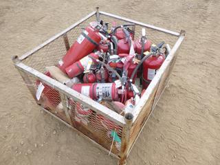 Qty of Assorted Empty Fire Extinguishers, Various Sizes