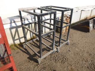 **LOCATED OFFSITE** (2) Metal Frame Stands, Approx 23 In. X 32 In. 44 In. *Note: Buyer Responsible For Loadout, This Item Is Located @ 7290 18 St, Edmonton, AB, For More Info Contact Chris @ 587-340-9961*