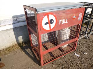 **LOCATED OFFSITE** Propane Cage, Approx. 41 In. X 28 In. X 49 In., w/ (1) Tank, Certified September 2022 (As Per Consignor) *Note: Buyer Responsible For Loadout, This Item Is Located @ 7290 18 St, Edmonton, AB, For More Info Contact Chris @ 587-340-9961*