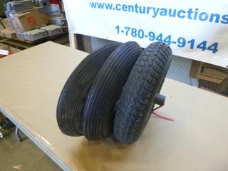 (3) Wheelbarrow Tires and Rims (E2)