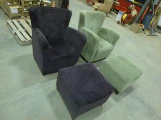 (2) Bucket Chairs and Ottomans (P-5-1)