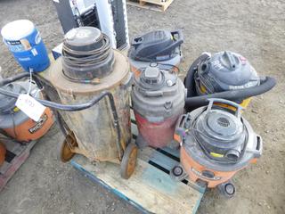 (5) Shop Vacs, Various Sizes *Note: No Hoses*