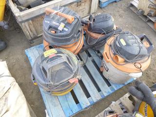 (4)  Shop Vacs, Various Sizes *Note: Some Missing Hoses*