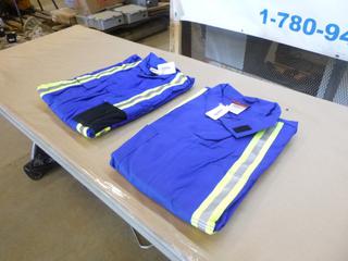 (1) Unused Sirius Flame Resistant Coveralls, Size 66T, (1) Apparel Solutions Flame Resistant Coveralls, Size 64T (G2)