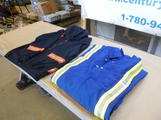 (1) North Flame Resistant Coveralls, Size 62T, (1) Apparel Solutions Flame Resistant Coveralls, Size LR (G2)