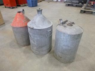 (3) Vintage Oil Cans (Upstairs)