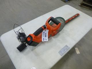 Black & Decker Cordless Hedge Trimmer C/w Charger *Note: Works as per Consignor* (F-2)