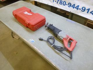 Milwaukee Corded Reciprocating Sawzall w/ Case *Note: Working Condition Unknown* (F2)