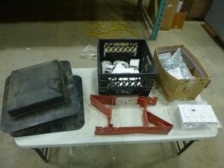 (2) Roof Vents, Box of Joist Brackets, Roof Jacks and Other Assorted Items (T-2-1)