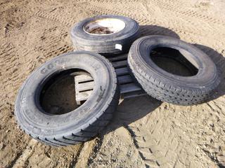 (1) Goodyear G244 MSD 11R24.5 Tire, (1) Aeolus HN267 Tire w/ Rim  11R24.5, (1) Aeolus HN266 Tire 11R24.5