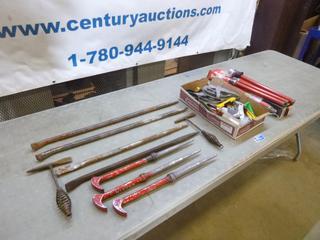 Assortment of  Misc. Items Includes Hilti Diamond Core Drill Bits, Chipping Hammer, Pinch Pry Bar and Other Assorted Items (M-2-3)