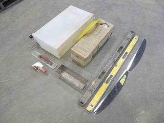 Assortment of Carpentry Tools, Water Tank and 25 Ft. Thermaflex Duct (M-2-2)