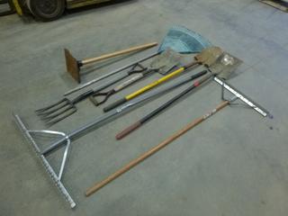 Qty of Rakes, Shovels, Tamper and Other Yard Tools