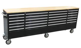 Unused 8ft Black Tool Bench 24 Drawer **Located Offsite At 15222 135 Ave, Edmonton Call Chris For More Information 587-340-9961**