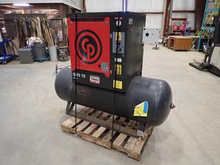 2014 Chicago Pneumatic QRS15 Rotary Screw Compressor c/w 230V, 3 Ph, 15 HP, 145 PSI Max Working Pressure, Showing 42,027 Hrs, SN CA1806400 (NEC)