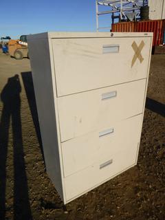 4 Drawer Filing Cabinet, 36 In. x 18 In. x 54 In.