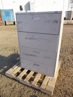 4 Drawer Filing Cabinet, 36 In. x 18 In. x 54 In.