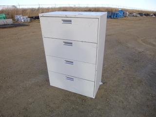 4 Drawer Filing Cabinet, 36 In. x 18 In. x 54 In.