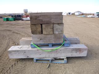 Qty of Wood Blocks and Beams, Blocks 34 In. x 12 In. x 12 In., Beams 96 1/2 In. x 12 In. x 12 In. (YN01)