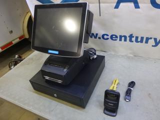 Unused Pioneer Cyprus POS All-In-One POS Terminal C/w All Cables, Barcode Reader and Cash Box, 100-240V, 2A, 50-60Hz (N-3-2)